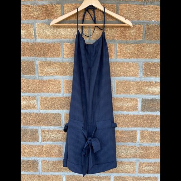 Alice + Olivia Navy blue Halter Romper SIZE MEDIUM - Picture 1 of 5